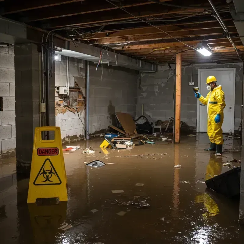 Flooded Basement Electrical Hazard in Jenkintown, PA Property