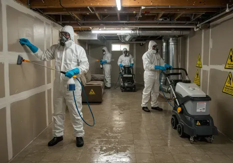 Basement Moisture Removal and Structural Drying process in Jenkintown, PA